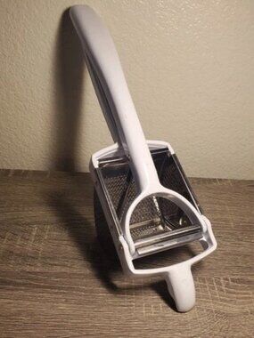 Stainless Steel Enamel White Potato Ricer and Masher Heavy Duty Premium Grade